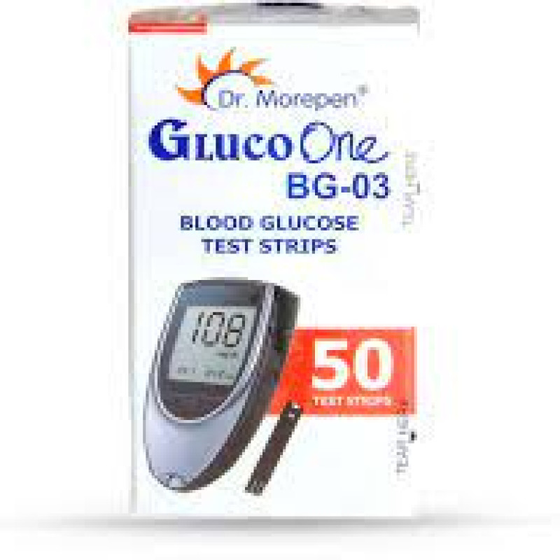 Dr.Morepen GlucoOne Blood Glucose Test Strips (Pack of 50's) (BG03)