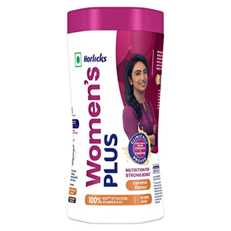 Horlicks Women's Plus Chocolate Flavour Nutrition Drink Powder, 400 gm Jar