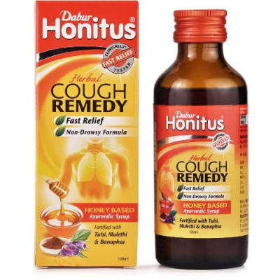 Dabur Honitus Herbal Cough Remedy Syrup, 100 ml