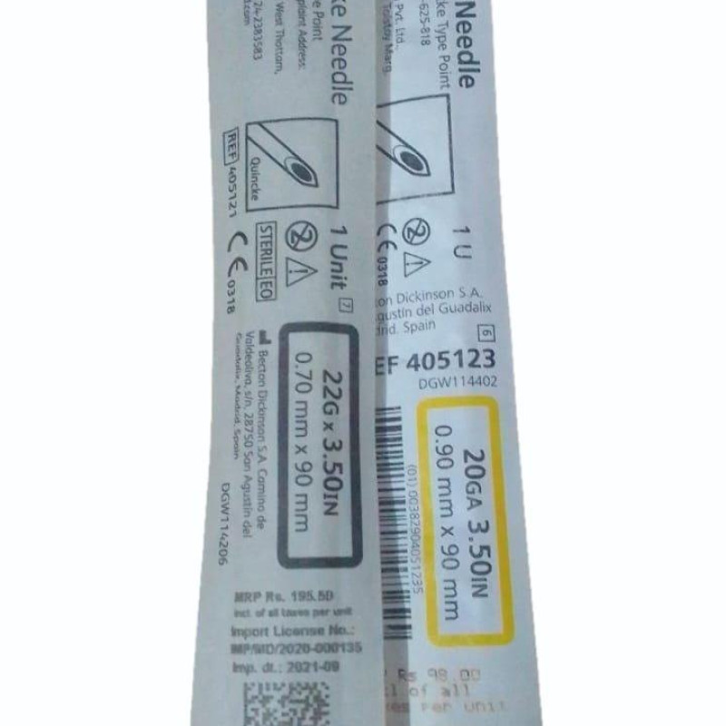 SPINAL NEEDLE QUINCLE TYPE POINT