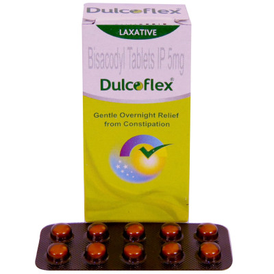 Dulcoflex 5mg Tablet for Constipation, Laxative & Bowel Movement Regulator