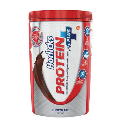 Horlicks Protein Plus Chocolate Flavour Nutrition Drink Powder, 400 gm